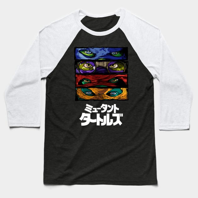 Turtle Power Baseball T-Shirt by binarygod